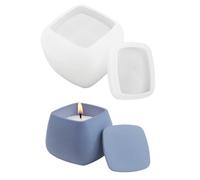 Cubic Cup Silicone Molds Sqaure Resin Jar Silicone Molds for Cement Cup Tealight Holder Home Decoration Organizing
