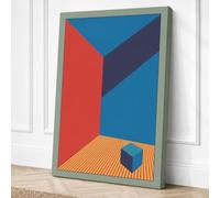 Cubic Forms in Perspective Canvas Wall Art Print 18x12 Inch (46 x 30 cm)