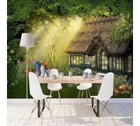 Cubic Green Forest Yacht Mushroom 3D Wallpaper Luxury Home Dining Decor Paste Sofa Living Room The Wall for Bedroom Mural-430cm×300cm