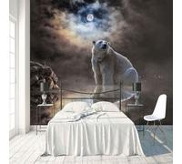 Cubic Moon Birds Animals Polar Bears 3D Wallpaper Luxury Home Dining Decor Paste Sofa Living Room The Wall for Bedroom Mural-200cm×140cm