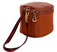 Cubic Premium Leather Coin Purse Earphone Storage Bag, Mini Travel Size Box, Rings & Precious Articles Lipstick Storage Organizer, Mini Pocket Wallet Coin Pouch, Brown, Vintage