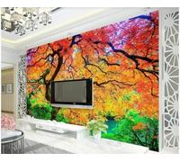 Cubic Warm and Beautiful Autumn Forest Maple Tree 3D Wallpaper Luxury Silk Study Dining Feature Sofa Grey Bedroom Living Room Tv Decorative Wall-300cm×210cm