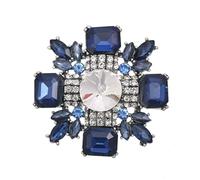Cubic Zirconia Cross Brooch Pin for Women Geometry Petals Floral Lapel Pins Crystal Rhinestone Flower Brooches Baroque Cross Badge Clothes Accessories Jewelry