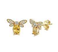 Cubic Zirconia Earrings Women Bee Colors Stud Earring Birthday Gift Fine Jewelry