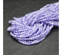 Cubic Zirconia Faceted Round Beads - Lavender Purple - 2mm - 15'' Strand