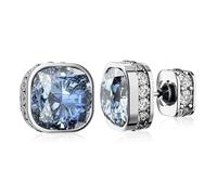 Cubic Zirconia Square Stainless Steel Earrings - Unique Design Women Decoration Jewelry - With For You Accessories Trendy Creative Women Gift Luxury, L, Stainless Steel, No Gemstone