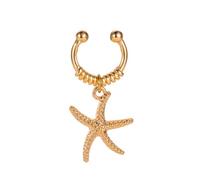 Cubic Zirconia Star Layered Ear Cuffs, 0.39'' W x 0.98'' L, Copper / cubic zirconia, Cubic Zirconia