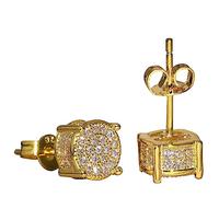 Cubic Zirconia Stud Flat Back Earrings for Women, Cartilage Helix Piercing Jewelry Small Stud Earrings for Women