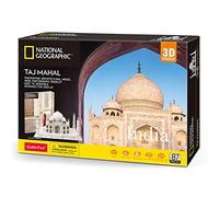 CubicFun 3D Jigsaw Puzzles Age 8+ for Adults Kids National Geographic Architecture Building Model Kit with Booklet for Adults and Kids, India Taj Mahal Decoration 87 Pieces