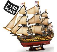 CubicFun 3D Jigsaw Puzzles Victory Vessel Ship Model Kit for Adult and Kid | Building 3-d Puzzles Toys Large HMS Victory Vessel Ship Sailboat Model Ship Kits for Adults Kids to Bulid - 189 Pieces