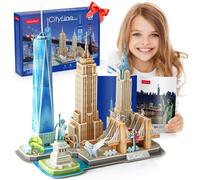 CubicFun 3D NYC Skyline Puzzle for Kids 8-12 | Architecture Craft Kit