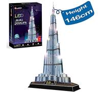 CubicFun 3D Puzzle Dubai Burj Khalifa Night Edition 146CM with Color Lights