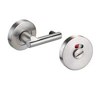 Cubicle Lock Pilaster Turn Lock in Satin Stainless Steel with Indicator Release and Buffers