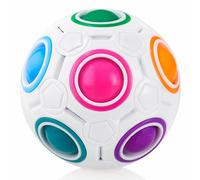 CUBIDI® Magic Rainbow Ball I 3D Puzzles for Kids I Rainbow Puzzle Ball I Brain Teasers for Boys Ages 6-10 | Boys Toys I Teenage Boy Gifts | Travel Toy for Children | Fidget Magic Ball | Office Gadgets