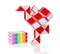 CUBIDI® Original Magic Snake - 36 Blocks Red | Puzzle Game for Children & Adults | Ideal for Party Bags, Birthday Favours or Small Gifts