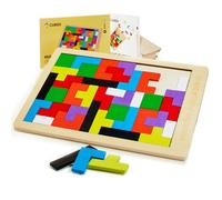 CUBIDI® Original Tangram Puzzle | Promotes Logical Thinking and Spatial Imagination | Skill Game Made of High-Quality Lime Wood | Wooden Toy for Boys and Girls from 4 Years
