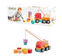 Cubika 13982 13982-Wooden Crane Truck Wooden Children's Toy, Various