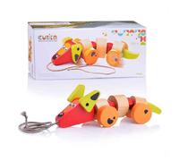 Cubika Eco Wooden Walk-A-Long Sausage Dog