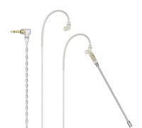 Cubilux 3.5mm 2-Pin 0.78mm IEM Cable with Microphone, Silver Plated OFC Wires Earphone Cable with Boom MIC Compatible with Wan'er S.G, ZS10 Pro, ZS10 Pro X, ZSN PRO, ZSX In-Ear Monitor, 4 Feet