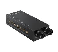 Cubilux 3.5mm 6-in-1 Stereo Audio Switcher with Volume Control & Mute, 6 Input to 1 Output Audio Selector Box Compatible with Headphones, Speakers, Laptop, PC, Smartphone, and Tablet