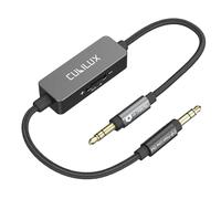 Cubilux 3.5mm Line Level to Microphone Level Attenuator Cable, 1/8-Inch TRS Line Out to MIC in Attenuation Cord for DSLR Camera Camcorder Recorder, 1 Feet
