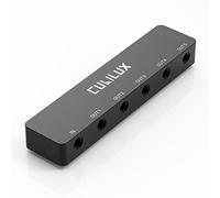 Cubilux 5-Way 3.5mm Headphone Splitter, Professional Aluminum Case 5-Channel 1/8” Stereo AUX Splitter, Multi-Port TRS Audio Share/Split Box/HUB for Speaker Earphones Laptop PC Smartphone Tablet