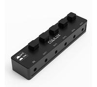 Cubilux 5-Way 3.5mm Headphone Splitter with Switch Control, Aluminum Case 5-Channel 1/8” Stereo Audio Splitter, Multi-Port TRS AUX Share/Split Box/HUB for Speaker Earphones Laptop PC Smartphone Tablet