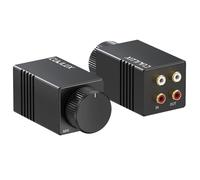 Cubilux High-Precision RCA Volume Controller, Passive In-Line RCA Bass Knob, Desktop Preamp Audio Control for Active Speakers, Powered Subwoofer, Studio Monitors