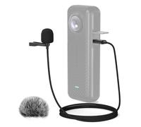 Cubilux Insta 360 X4 Lapel Microphone, High-Sensitivity Omnidirectional Wired Lavalier MIC, Ideal Compatible with Vlogging, Interviews, Streaming, Lectures & Broadcasting, 5ft Cable