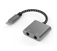 Cubilux Lightning to 3.5mm Headphone Jack Splitter Compatible with Sharing Music/Movie, Double 1/8” Female Audio Jack Adapter, iPad, iPad Air/Mini, iPhone 14 Pro Max 14 Plus/13/12/11/SE 2/Xr More