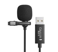 Cubilux USB A Lavalier Microphone, Unidirectional, 96 kHz / 24 Bit, 4 ft | Mini Clip-On Lapel/Collar Mic for PC, Computer and Laptop Use in Zoom Meetings, Skype, Dictation, Singing and Recording