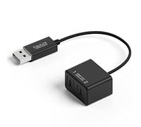 Cubilux USB A to Dual TOSLINK Optical Audio Splitter, 192 kHz / 24 Bit | Two SPDIF outputs feed two receivers from Lenovo, Dell, HP or Surface computers; plug and play, no external power