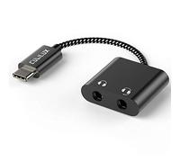 Cubilux USB C Audio Splitter Compatible with 2 Headphones with 96KHz/24-bit DAC, Type C to Dual Earphones Aux Splitter, Galaxy S25/S24/S23 Ultra, Tab S11/S10/S9, Z Fold/Flip 7/6/5
