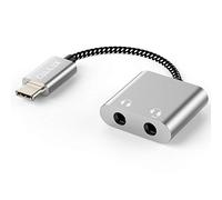 Cubilux USB C Dual Headphones Splitter Compatible with iPhone 17/16/15, iPad Pro 13/11 iPad Air 13/11 iPad 11/10, Type C to Double 3.5mm Audio Splitter, 2-Way Earphone Adapter, Phone, Tablet