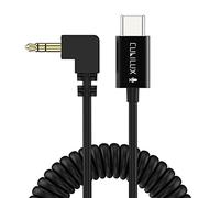 Cubilux USB C to 3.5 mm Shotgun Microphone Cable for Rode VideoMic | 48 kHz / 16 Bit ADC, OFC Wire and Coiled 12-26 in Cable for VideoMic Go, Pro+ and VideoMicro; Plug and Play
