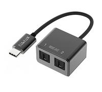 Cubilux USB C to Dual SPDIF Adapter [192KHz/24bit DAC] Compatible with MacBook Mac iMac, Laptop, Computer, PC, Type C to Double TOSLINK Optical Audio Splitter