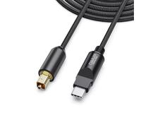 Cubilux USB C to TOSLINK Optical Audio Cable, Unidirectional Type C to SPDIF Digital Aux Cord, S/PDIF Transmitter Compatible with Computer/Laptop/PC MacBook(5.1 Surround Sound) and PS5(Stereo), 6.6 FT