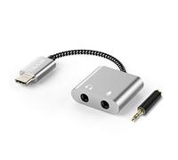 Cubilux USB C to TRS Microphone Headphone Splitter, Type C to 3.5mm Audio MIC Adapter Compatible with Google Pixel 8/7/6 Pro, Pixel 7a/6a, Pixel Fold, Pixel Tablet, S24/S23/S22/S21 Ultra More