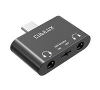Cubilux USB C Training Headphone Splitter Direct MIC Monitor, Type C to 3.5mm TRRS Microphone Adapter, Compatible iPhone 17/16/15, iPad Pro 13/12.9/11, Galaxy S25/S24/S23, Pixel 10/9/8 Pro