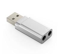 Cubilux USB to Dual Headphone Splitter with DAC - 3.5mm Stereo Audio Adapter, 2X 1/8 Aux Compatible with Lenovo HP Dell Asus Computer Laptop PC