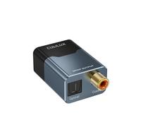 Cubilux USB to Optical & Coaxial SPDIF Audio Adapter, 192kHz/24bit Stereo & 5.1 Digital Output Converter, Dual Port Use Compatible TOSLINK/Coax, Plug & Play for Laptop/PC/AV Receiver (Gray)