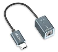 Cubilux USB to S/PDIF Transmitter Compatible with Music Playing, USB C to TOSLINK Output Adapter (Stereo Sound), USB Optical Audio Converter Suitable, iPhone 17/16/15, NOT for TV