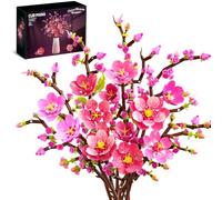 CUBIMANA Flowers Bouquet Cherry Blossom Building Set with LED Lights