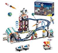 CUBIMANA Space Roller Coaster Kits - Roller Coaster Construction Toy with Rocket, Lift, Satellite, 926-Piece Space Adventure Park for Adults, Teenagers, Children, Boys Aged 8-12 Years
