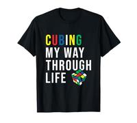 Cubing My Way Through Life Cube Puzzle Speedcubing Cuber T-Shirt