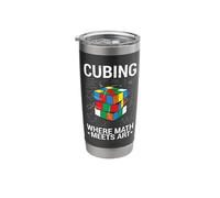 Cubing Solving Speed Cubing Math Meets Art Stainless Steel Insulated Tumbler