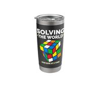 Cubing Solving The World One Side At A Time Speed Cubing Stainless Steel Insulated Tumbler