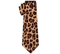 Cubirmin Funny Ties for Men Teen Boys Fashion Novelty Silm Necktie Adjustable Neck Tie for Wedding Party Meeting Outfit, Leopard Skin, One Size