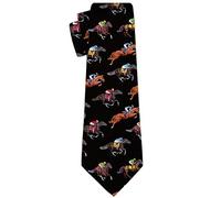 Cubirmin Funny Ties for Men Teen Boys Fashion Novelty Silm Necktie Adjustable Neck Tie for Wedding Party Meeting Outfit, Horse Black, One Size