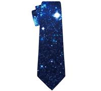 Men's Tie Slim Neckties Textile Neck Ties for Party Wedding Business, Blue Purple Galaxy, 57"x3.3"x1.2"